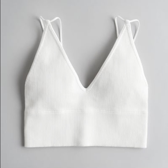 Hollister Other - 2/$15 3/$20 Hollister white rib knit strappy lounge crop top bralette